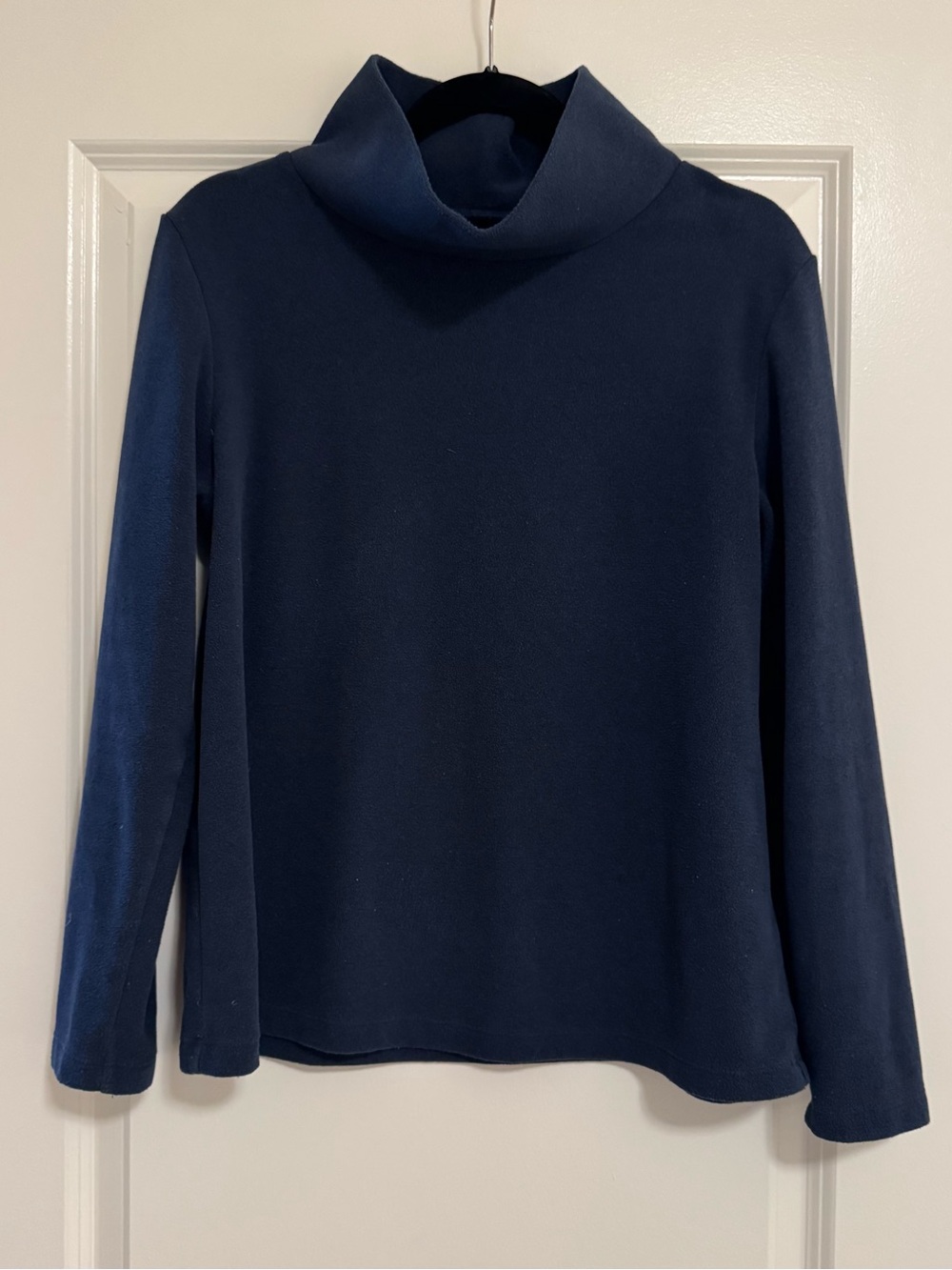 Dudley Stephens Women's Terry Fleece Navy Greenpoint Turtleneck